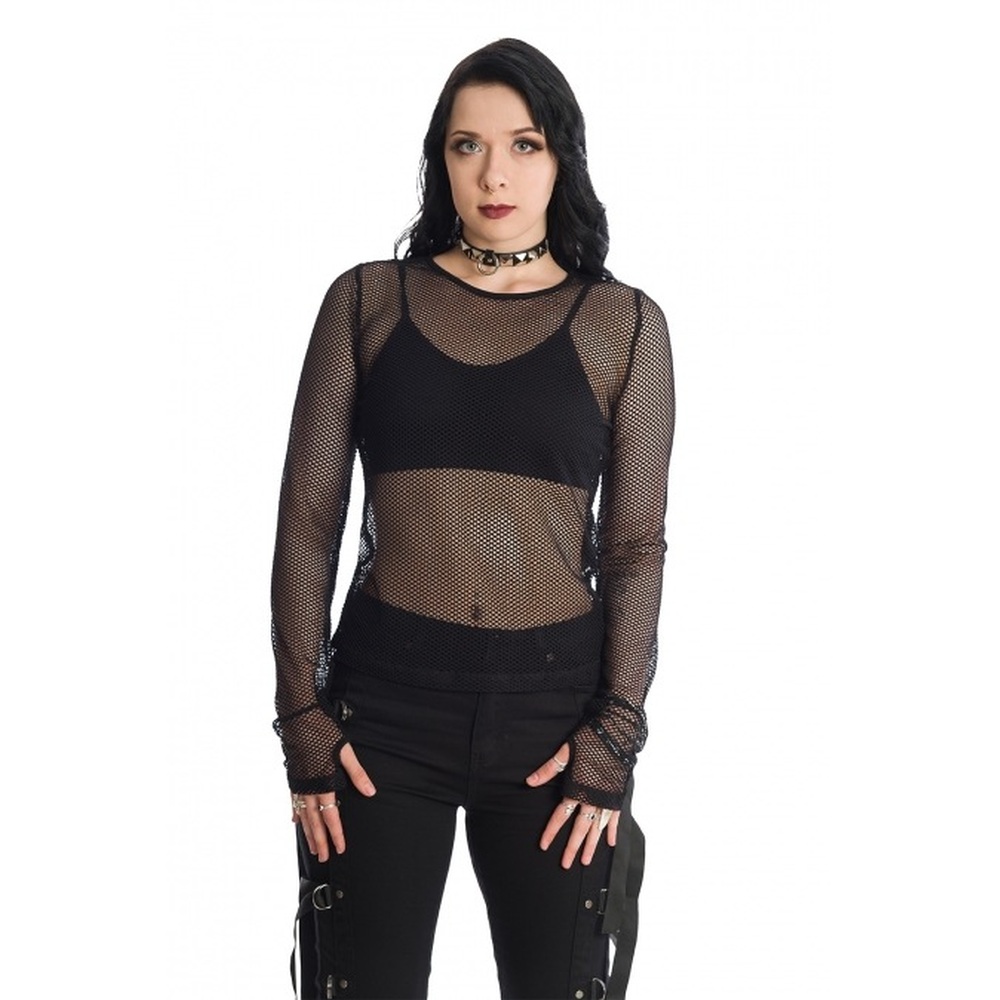 Banned - LILITH Lange ärmel top - Schwarz